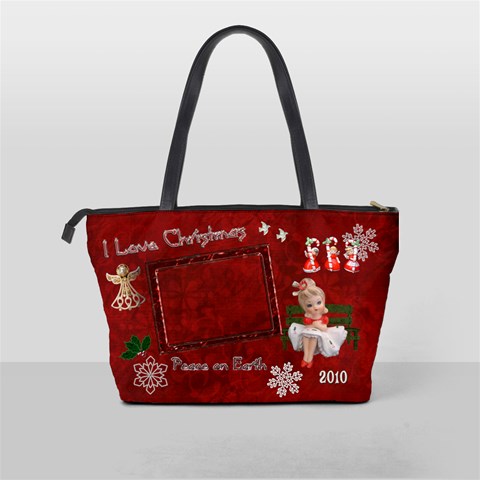 My Little Angels I Love Christmas Red Classic Shoulder Bag 2 Sides  By Ellan Back