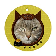Cat 2-Sided Round Ornament - Round Ornament (Two Sides)