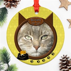 Cat 2-Sided Round Ornament - Round Ornament (Two Sides)