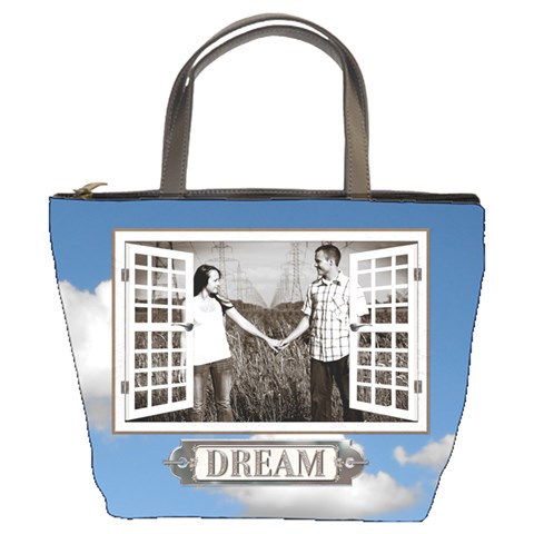 Dream Blue Sky Bucket Bag By Lil Front