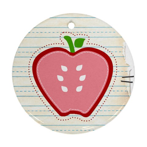 Apple Ornament By Spaces For Faces Front