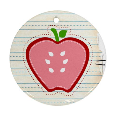 Apple Ornament By Spaces For Faces Front