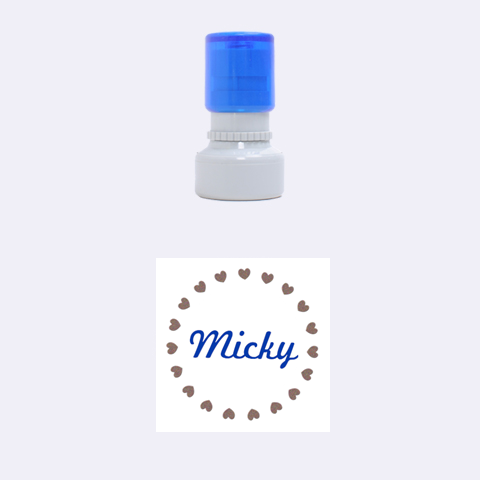 Micky Hearts By Carmensita 1.12 x1.12  Stamp