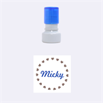 Micky HEARTS - Rubber Stamp Round (Small)