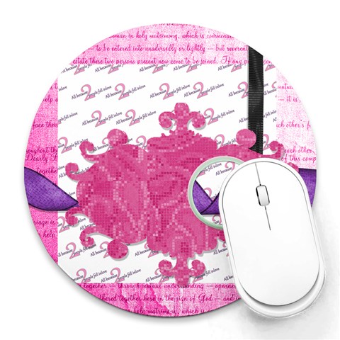 Mouse Pads By Brooke 8 x8  Round Mousepad - 11