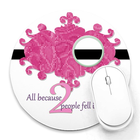 Mouse Pads By Brooke 8 x8  Round Mousepad - 3
