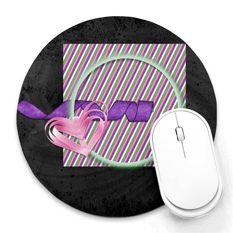 Mouse Pads By Brooke 8 x8  Round Mousepad - 5