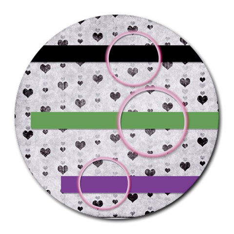 Mouse Pads By Brooke 8 x8  Round Mousepad - 7