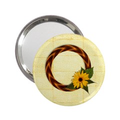 Daisy frame-pocket mirror - 2.25  Handbag Mirror