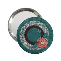 Lace & flower frame-pocket mirror - 2.25  Handbag Mirror