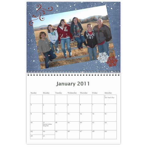 2011 Calendar By Cherie Child Jan 2011