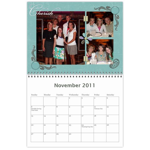 2011 Calendar By Cherie Child Nov 2011