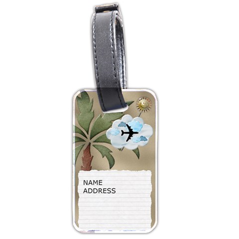 Tropical Travel Luggage Tag By Lil Front