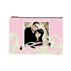 mint & Pink cosmetic bag lg template (7 styles) - Cosmetic Bag (Large)