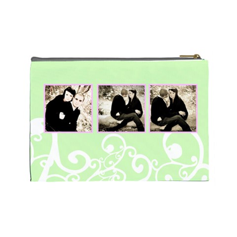 Mint & Pink Cosmetic Bag Lg Template By Danielle Christiansen Back