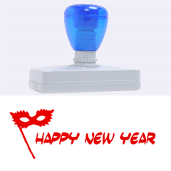 happy new year mask stamp - Rubber Address Stamp (XL)