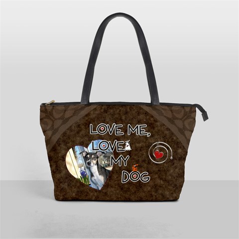 Love Me, Love My Dog Shoulder Handbag By Lil Front