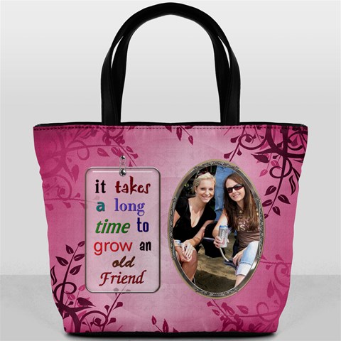 Friends Pink Floral Bucket Bag By Lil Back