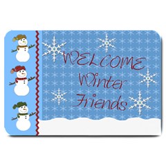 welcome winter friends door mat - Large Doormat