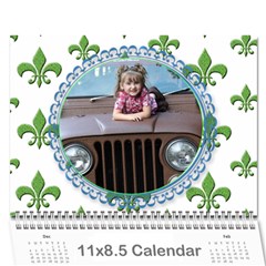 Flor de Lis 12 Month Calendar *CUTE* - Wall Calendar 11  x 8.5  (12-Months)