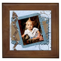 blueberry chocolate framed tile