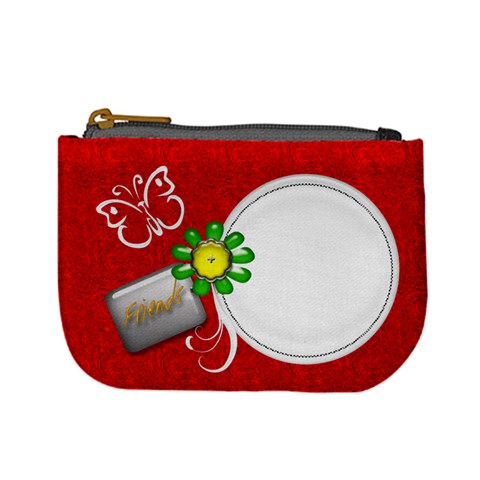Red Custom Mini Coin Purse Template By Happylemon Front