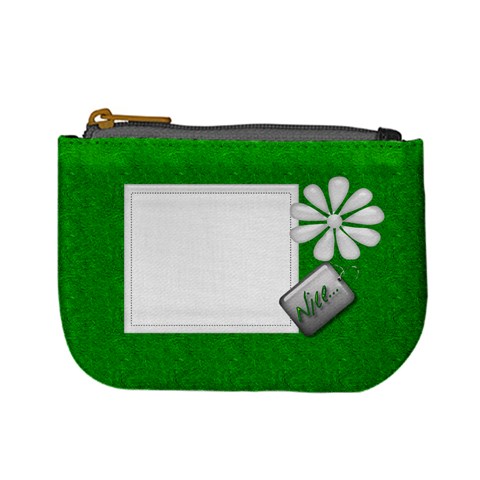 Green Custom Mini Coin Purse Template By Happylemon Front