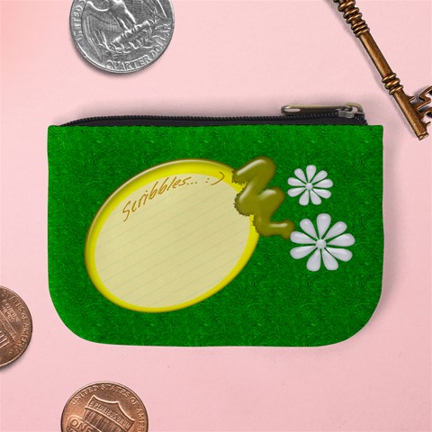 Green Custom Mini Coin Purse Template By Happylemon Back