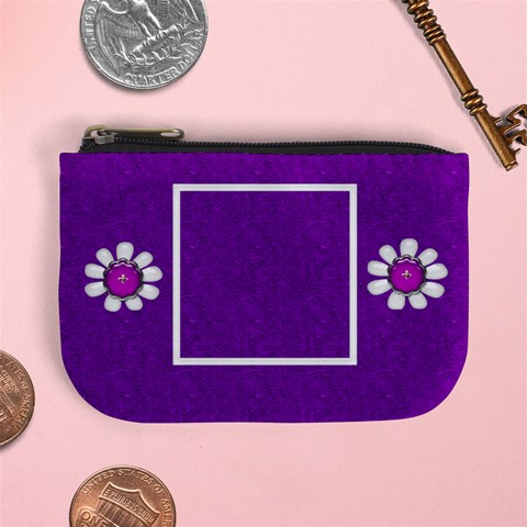 Purple Mini Coin Purse By Happylemon Front