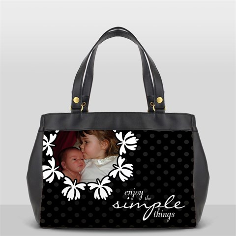 Enjoy The Simple Things Oversized Office Handbag By Klh Back