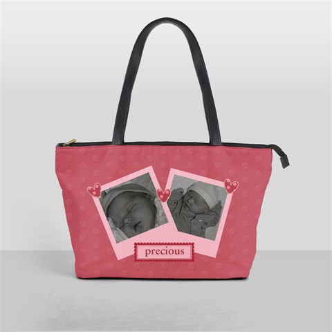 Classic Shoulder Bag Pink Dots Favorite By Jen Front