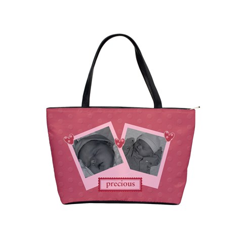 Classic Shoulder Bag Pink Dots Favorite By Jen Front