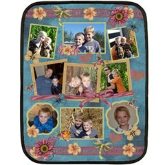 Plumeria Butterfly Sunflower Mini Blanket 2 - Squares - Two Sides Fleece Blanket (Mini)