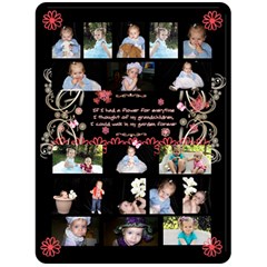 Flower Blanket Black XL - Fleece Blanket (Large) Flower Blanket Black XL - Fleece Blanket (Large)