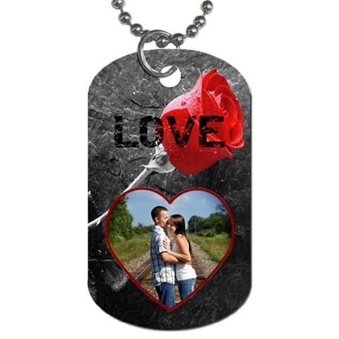 Rose Dog Tag By Lil Front