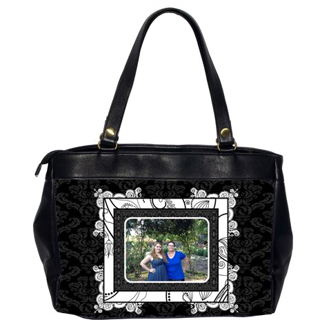 Swirls & Lace Oversized Office Handbag By Klh Back