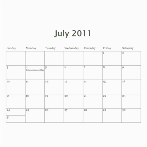 Our Calendar By Sarah Cramer Feb 2012