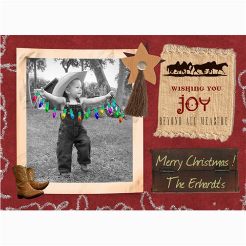 Christmas Card 2010 By Sara 7 x5  Photo Card - 4
