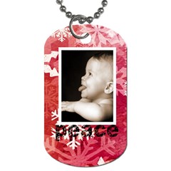 peace & joy red snowflake l dog tag - Dog Tag (Two Sides)