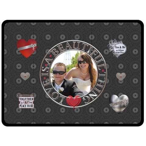  love Is A Beautiful Thing  Xl Fleece Blanket By Lil 80 x60  Blanket Front