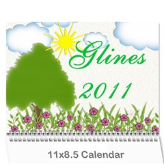 glinescalendar - Wall Calendar 11  x 8.5  (12-Months)