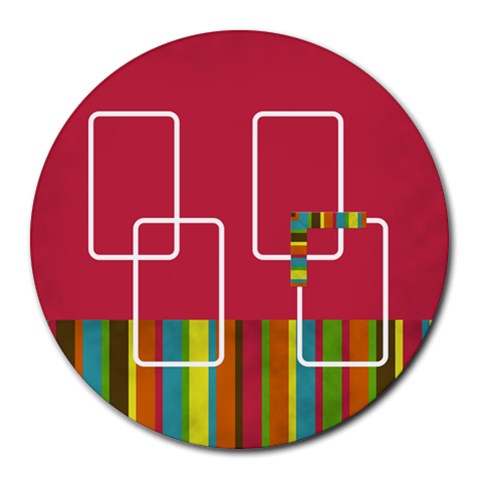 Colors 8 x8  Round Mousepad - 1