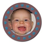 Baby boy  Mousepad - Collage Round Mousepad