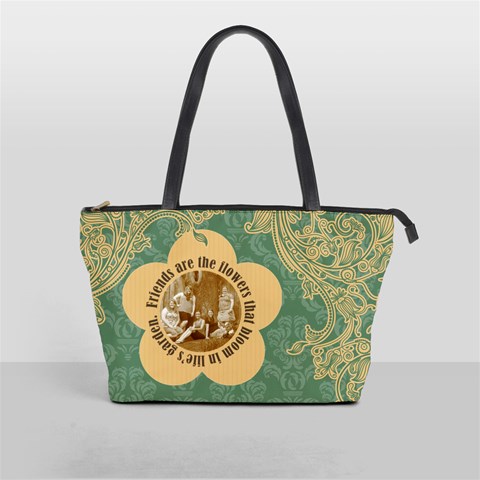 Friends Are The Flowers Classic Shoulder Handbag By Klh Front