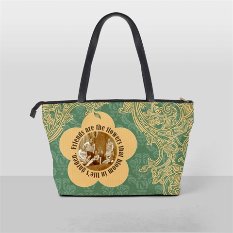 Friends Are The Flowers Classic Shoulder Handbag By Klh Back