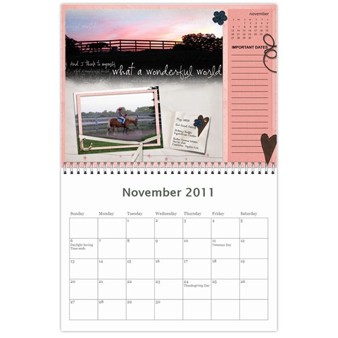 2011 Family Calendar By Lor Nov 2011