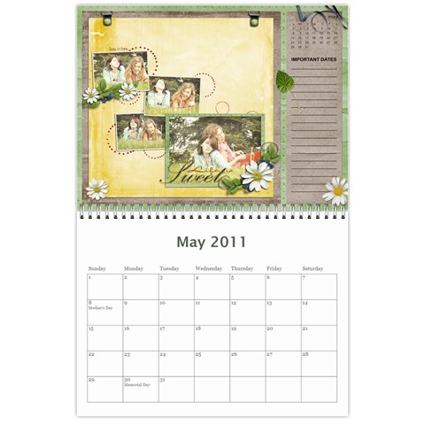 2011 Family Calendar By Lor May 2011