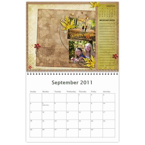 2011 Family Calendar By Lor Sep 2011