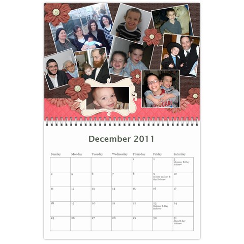 Family Calendar By Bryna Dec 2011