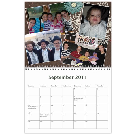 Family Calendar By Bryna Sep 2011